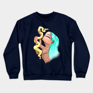 A Girl and Her Python Crewneck Sweatshirt